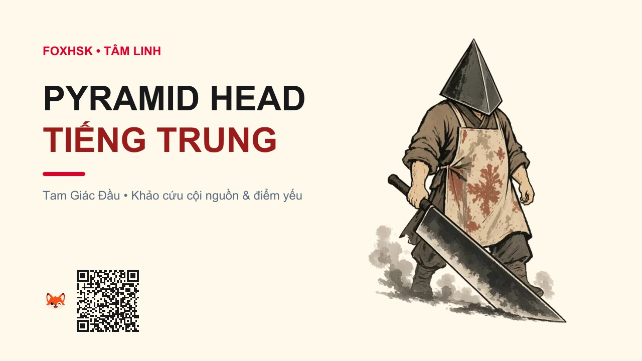 Pyramid Head (Tam Giác Đầu / Đầu Kim Tự Tháp) Tiếng Trung Là Gì? (三角头 - sānjiǎotóu) • Nguồn Gốc Game Silent Hill 2, Dấu Ấn Pop Culture & Phương Pháp Hóa Giải - FoxHSK