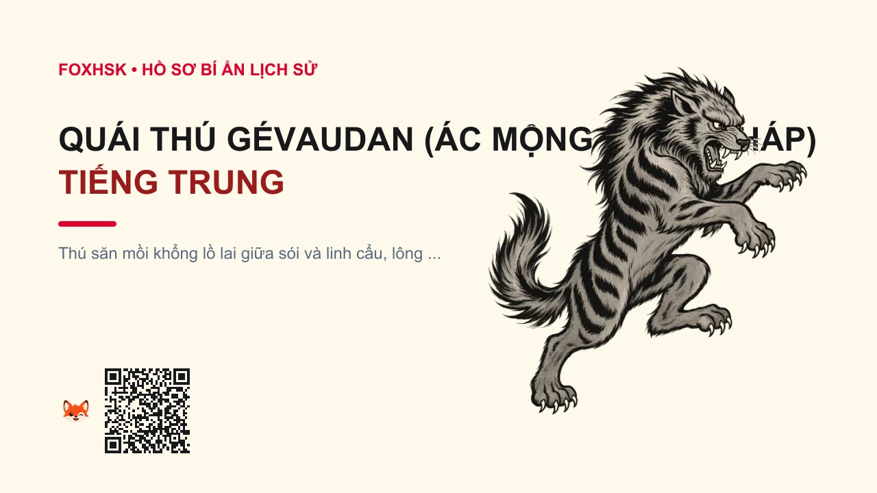 Quái Thú Gévaudan (Ác Mộng Nước Pháp) Tiếng Trung Là Gì? (热沃当怪兽 - rèwòdāng guàishòu) • Nguồn Gốc Tỉnh Gévaudan (nay là, Dấu Ấn Pop Culture & Phương Pháp Hóa Giải - FoxHSK