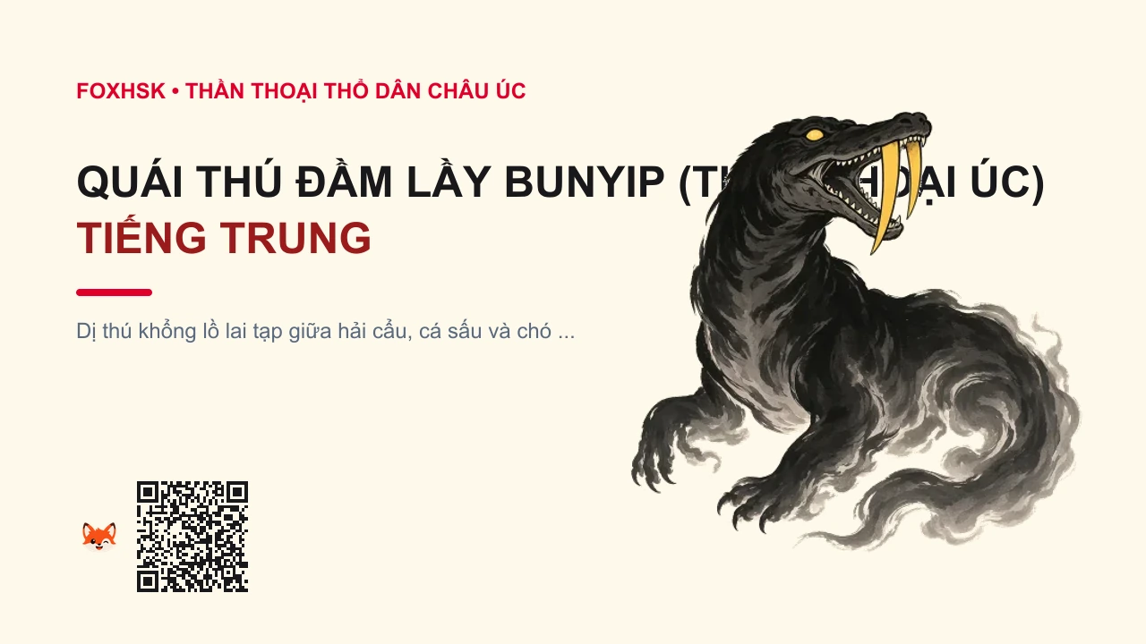 Quái Thú Đầm Lầy Bunyip (Thần Thoại Úc) Tiếng Trung Là Gì? (邦尼普水兽 - bāngnípǔ shuǐshòu) • Nguồn Gốc Các lạch nước billabong, Dấu Ấn Pop Culture & Phương Pháp Hóa Giải - FoxHSK