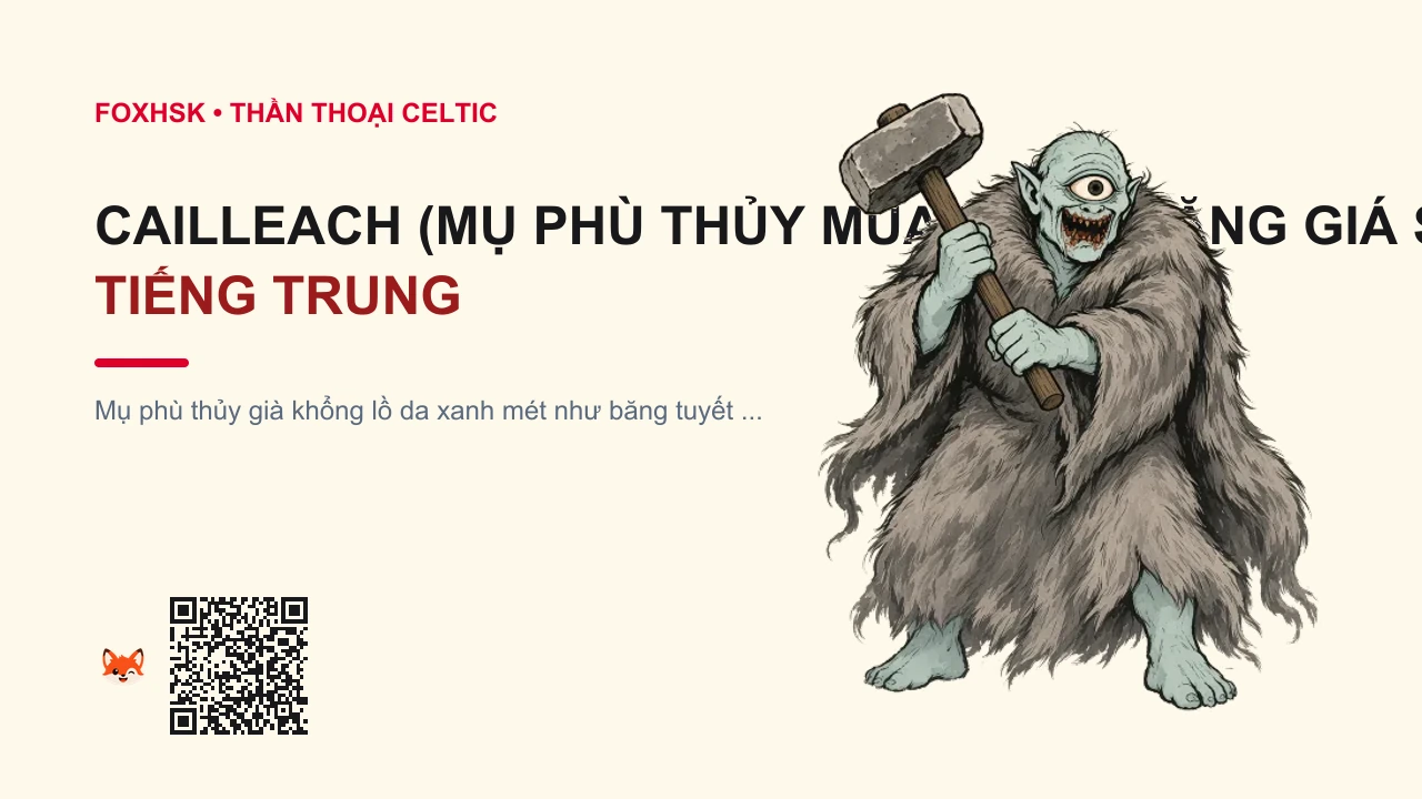 Cailleach (Mụ Phù Thủy Mùa Đông Băng Giá Scotland) Tiếng Trung Là Gì? (冬之巫婆凯兰 - kǎilán) • Nguồn Gốc Vùng Cao Nguyên Scotland, Dấu Ấn Pop Culture & Phương Pháp Hóa Giải - FoxHSK