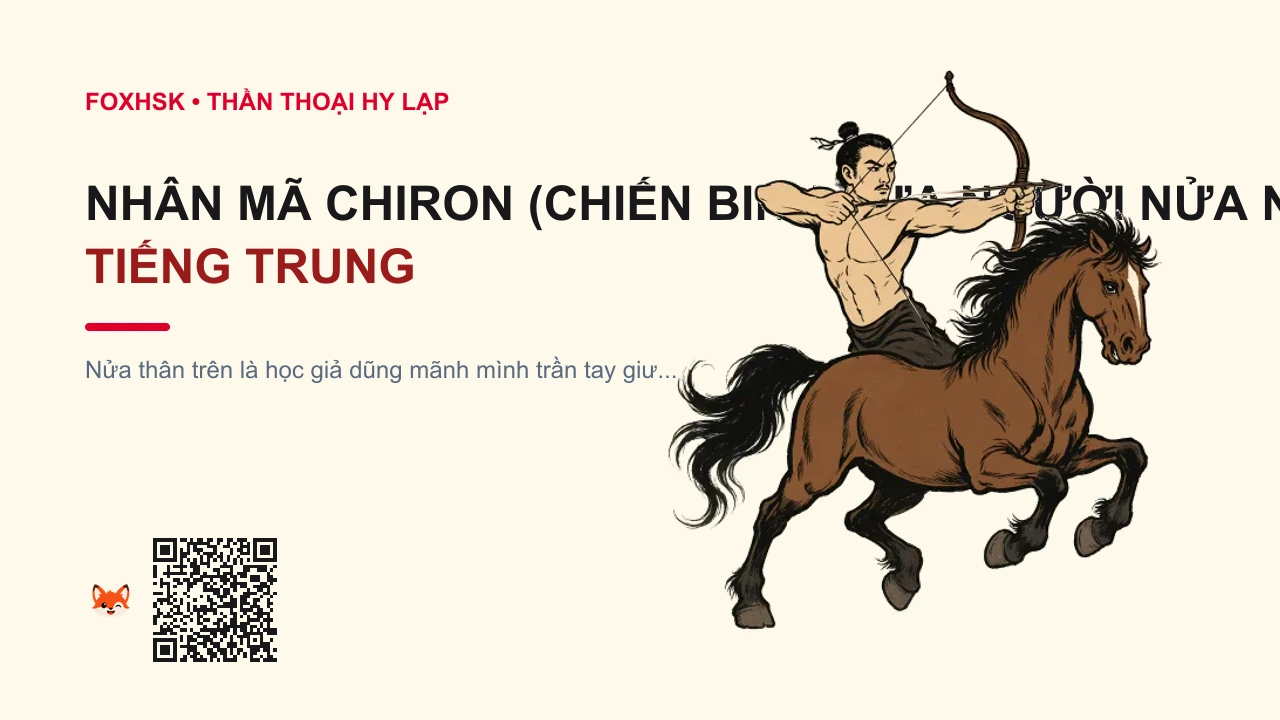 Nhân Mã Chiron (Chiến Binh Nửa Người Nửa Ngựa) Tiếng Trung Là Gì? (半人马喀戎 - bànrénmǎ kāróng) • Nguồn Gốc Núi Pelion xứ Thessaly,, Dấu Ấn Pop Culture & Phương Pháp Hóa Giải - FoxHSK