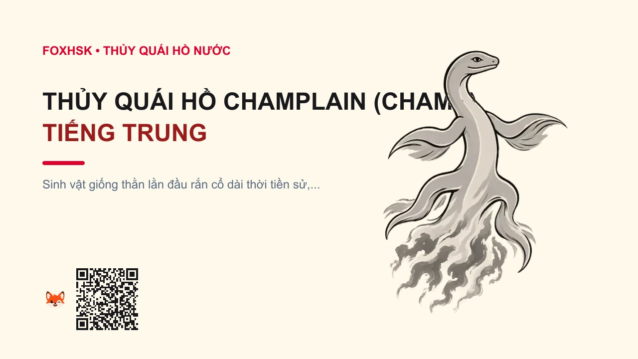 Thủy Quái Hồ Champlain (Champ) Tiếng Trung Là Gì? (尚普兰湖怪 - shàngpǔlán húguài) • Nguồn Gốc Hồ Champlain, biên giới, Dấu Ấn Pop Culture & Phương Pháp Hóa Giải - FoxHSK