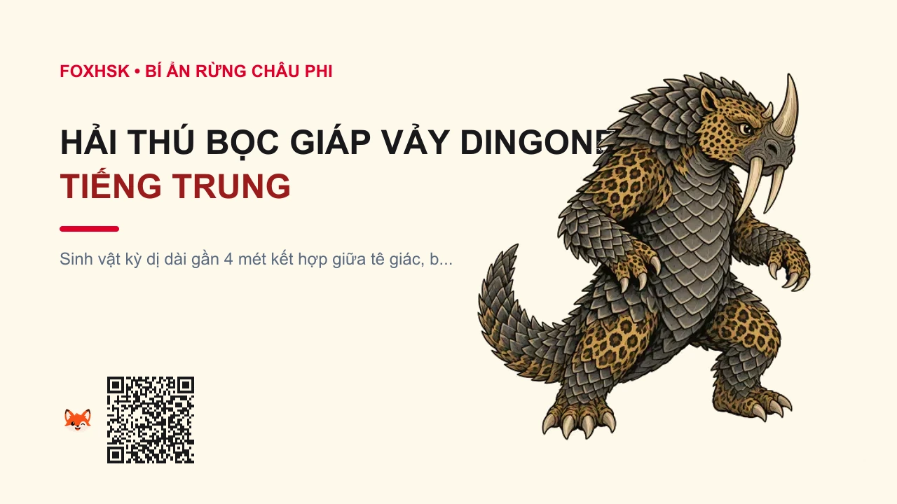 Hải Thú Bọc Giáp Vảy Dingonek Tiếng Trung Là Gì? (丁格内克铠甲水怪 - dīnggénèikè kǎijiǎ shuǐguài) • Nguồn Gốc Lòng sông đầm lầy hồ, Dấu Ấn Pop Culture & Phương Pháp Hóa Giải - FoxHSK