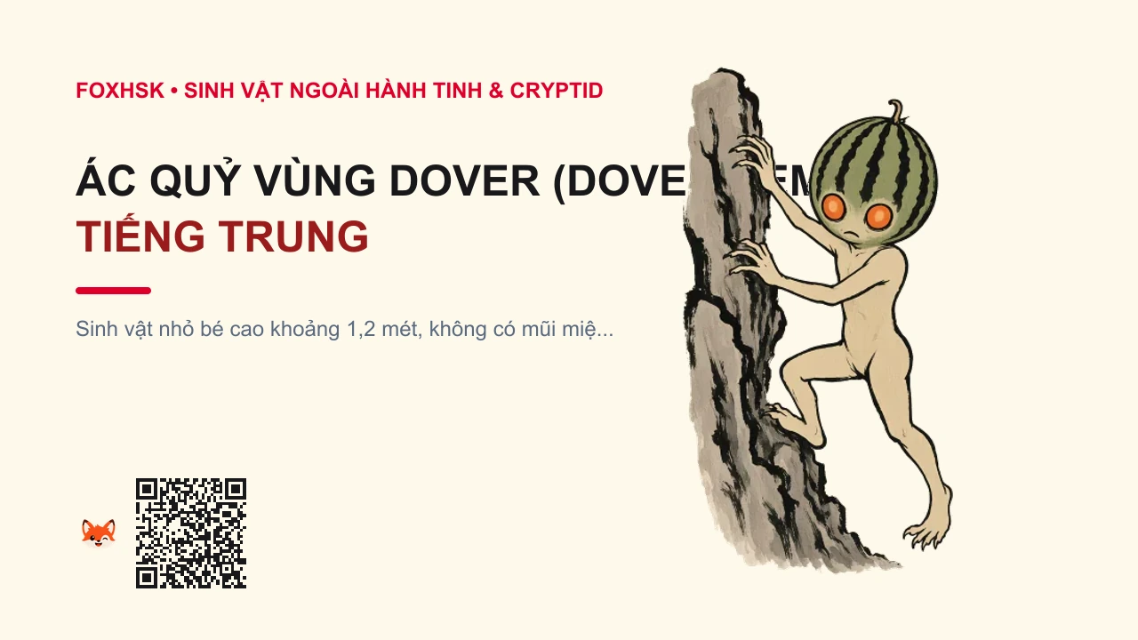 Ác Quỷ Vùng Dover (Dover Demon) Tiếng Trung Là Gì? (多佛恶魔 - duōfó èmó) • Nguồn Gốc Thị trấn Dover, hạt, Dấu Ấn Pop Culture & Phương Pháp Hóa Giải - FoxHSK