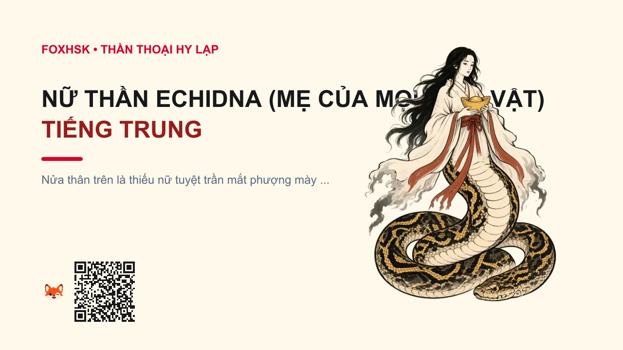 Nữ Thần Echidna (Mẹ Của Mọi Quái Vật) Tiếng Trung Là Gì? (厄喀德那 - èkādénà) • Nguồn Gốc Thần Phả Hesiod, Hang, Dấu Ấn Pop Culture & Phương Pháp Hóa Giải - FoxHSK
