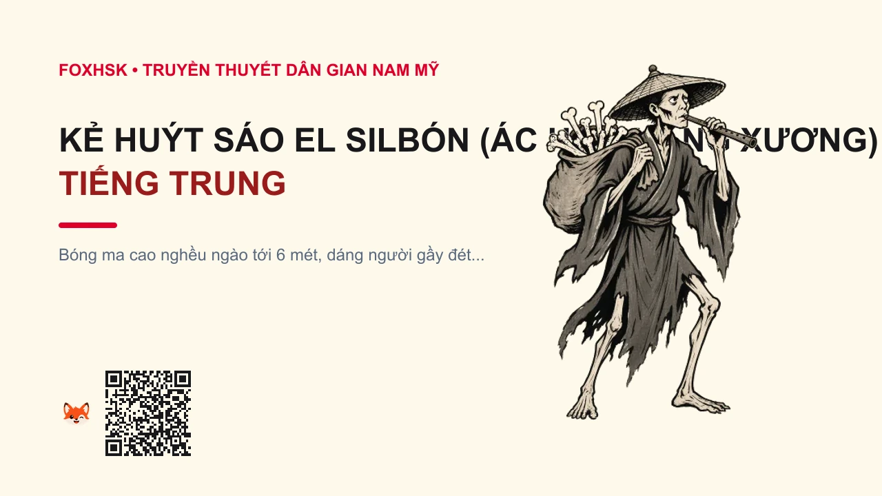 Kẻ Huýt Sáo El Silbón (Ác Hồn Mang Xương) Tiếng Trung Là Gì? (口哨幽灵埃尔希尔本 - kǒushào yōulíng āi'ěrxī'ěrběn) • Nguồn Gốc Vùng thảo nguyên Los, Dấu Ấn Pop Culture & Phương Pháp Hóa Giải - FoxHSK