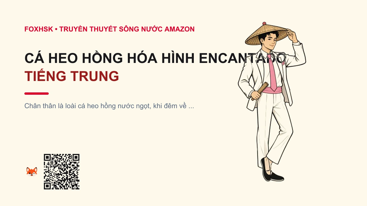 Cá Heo Hồng Hóa Hình Encantado Tiếng Trung Là Gì? (亚马逊粉红海豚精 - yàmǎxùn fěnhóng hǎitúnjīng) • Nguồn Gốc Vùng lưu vực sông Amazon, Dấu Ấn Pop Culture & Phương Pháp Hóa Giải - FoxHSK