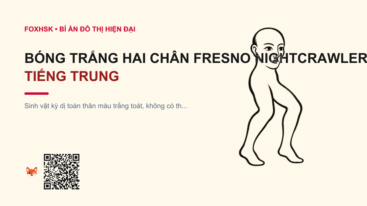 Bóng Trắng Hai Chân Fresno Nightcrawler Tiếng Trung Là Gì? (弗雷斯诺夜行者 - fúlēisīnuò yèxíngzhě) • Nguồn Gốc Fresno, Thung lũng Trung, Dấu Ấn Pop Culture & Phương Pháp Hóa Giải - FoxHSK