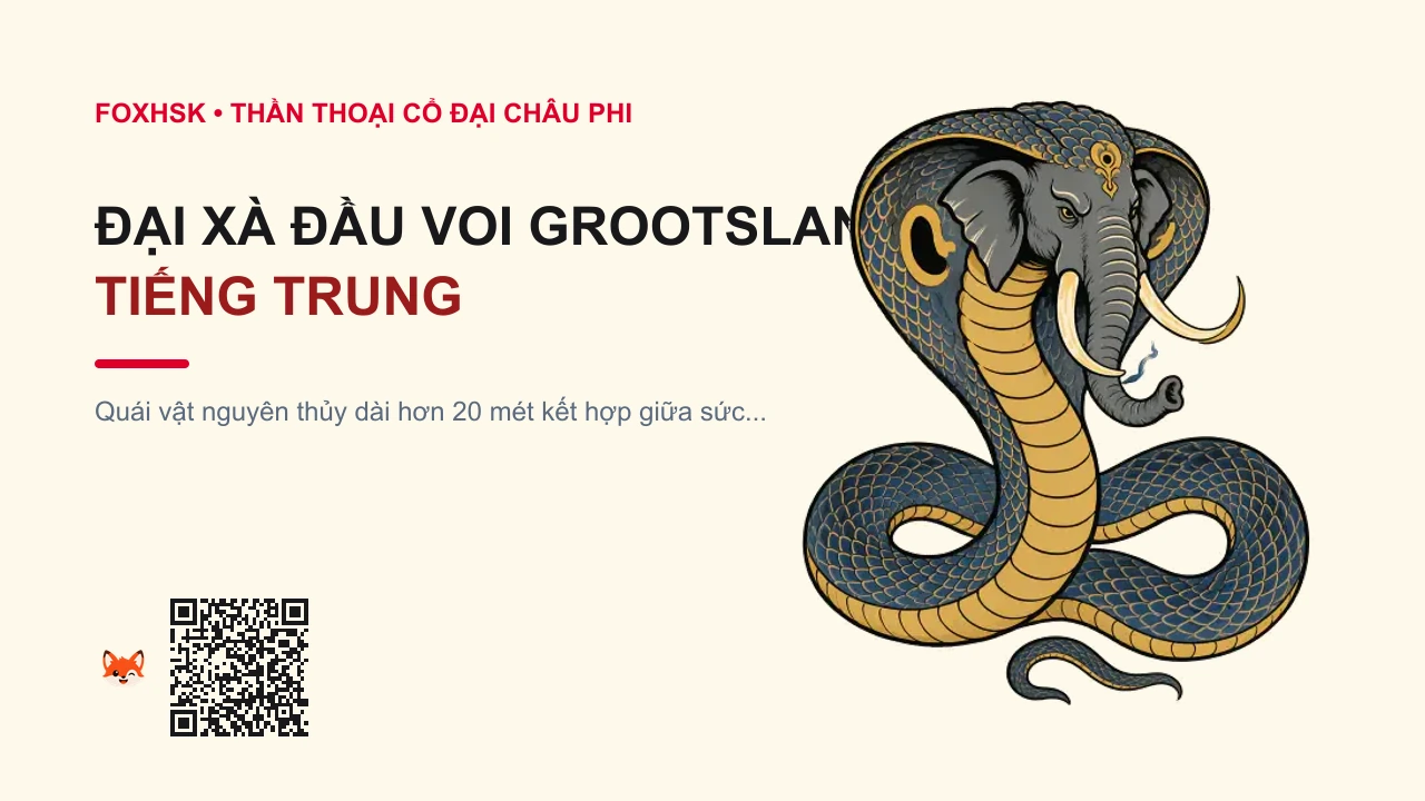Đại Xà Đầu Voi Grootslang Tiếng Trung Là Gì? (格鲁特斯朗巨蛇 - gélǔtèsīlǎng jùshé) • Nguồn Gốc Hang động kỳ bí Vùng, Dấu Ấn Pop Culture & Phương Pháp Hóa Giải - FoxHSK