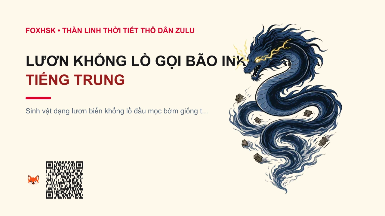 Lươn Khổng Lồ Gọi Bão Inkanyamba Tiếng Trung Là Gì? (因坎扬巴风暴巨鳗 - yīnkǎnyángbā fēngbào jùmán) • Nguồn Gốc Thác nước Howick và hồ, Dấu Ấn Pop Culture & Phương Pháp Hóa Giải - FoxHSK