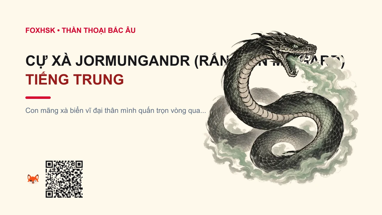 Cự Xà Jormungandr (Rắn Biển Midgard) Tiếng Trung Là Gì? (中庭巨蛇耶梦加得 - zhōngtíng jùshé yēmèngjiādé) • Nguồn Gốc Thần thoại Bắc Âu, Đáy, Dấu Ấn Pop Culture & Phương Pháp Hóa Giải - FoxHSK