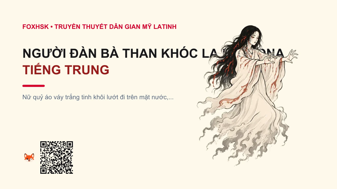 Người Đàn Bà Than Khóc La Llorona Tiếng Trung Là Gì? (哭泣女幽灵 - kūqìnǚ yōulíng) • Nguồn Gốc Văn hóa dân gian Mexico, Dấu Ấn Pop Culture & Phương Pháp Hóa Giải - FoxHSK