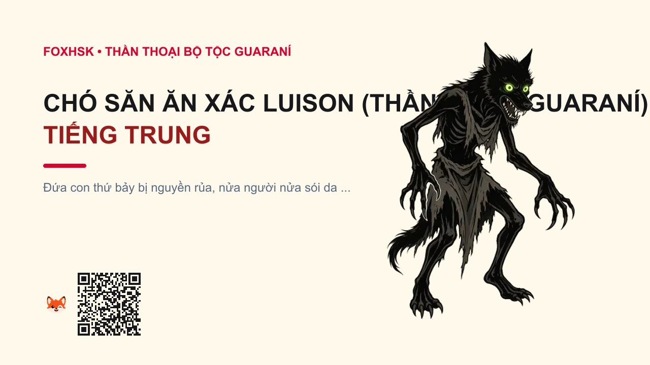 Chó Săn Ăn Xác Luison (Thần Thoại Guaraní) Tiếng Trung Là Gì? (路易松食尸狼犬 - lùyìsōng shíshī lángquǎn) • Nguồn Gốc Tín ngưỡng dân gian bộ, Dấu Ấn Pop Culture & Phương Pháp Hóa Giải - FoxHSK
