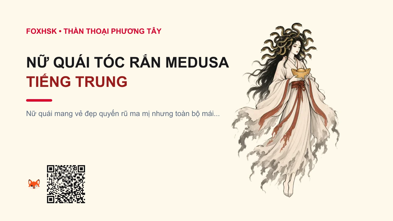 Nữ Quái Tóc Rắn Medusa Tiếng Trung Là Gì? (美杜莎 - měidùshā) • Nữ Thần Tóc Rắn Thần Thoại Hy Lạp, Biểu Tượng Versace & Phim Clash of the Titans - FoxHSK