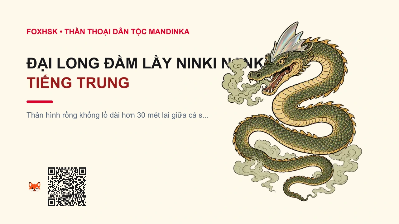 Đại Long Đầm Lầy Ninki Nanka Tiếng Trung Là Gì? (宁基南卡西非巨龙 - níngjīnánkǎ xīfēi jùlóng) • Nguồn Gốc Rừng ngập mặn ven sông, Dấu Ấn Pop Culture & Phương Pháp Hóa Giải - FoxHSK