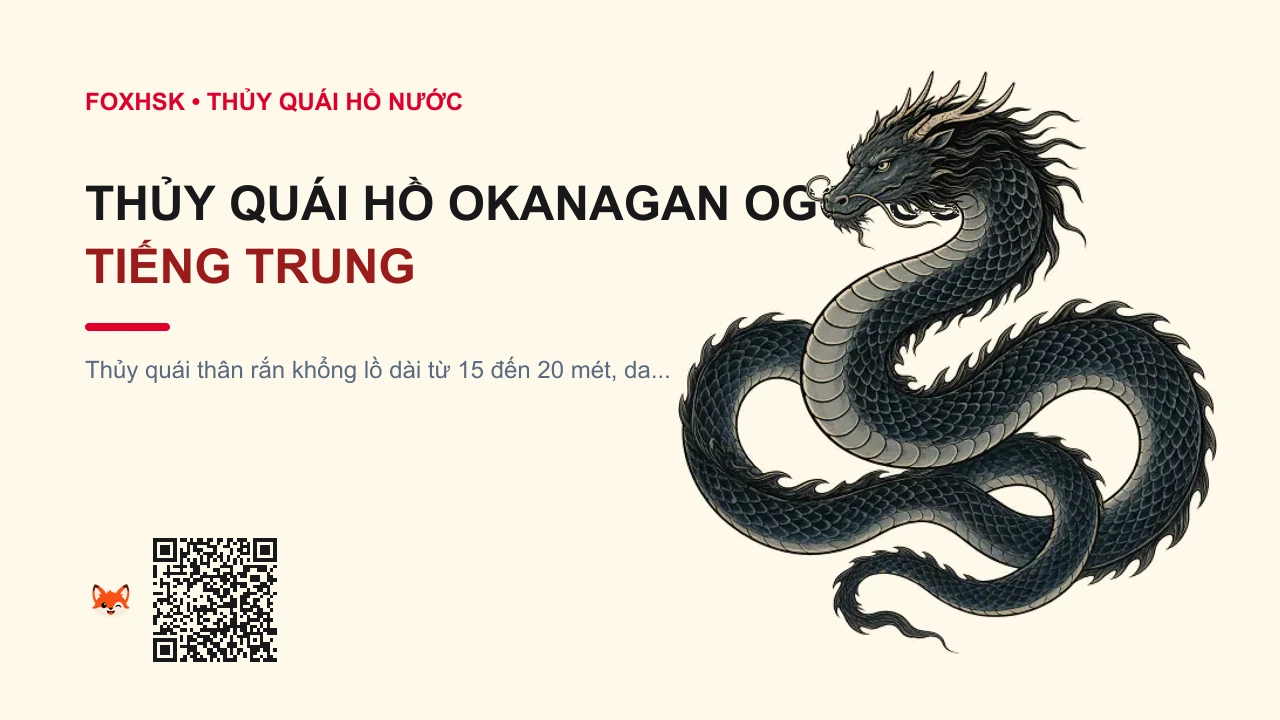Thủy Quái Hồ Okanagan Ogopogo Tiếng Trung Là Gì? (奥古布古水怪 - àogǔbùgǔ shuǐguài) • Nguồn Gốc Hồ Okanagan, tỉnh, Dấu Ấn Pop Culture & Phương Pháp Hóa Giải - FoxHSK