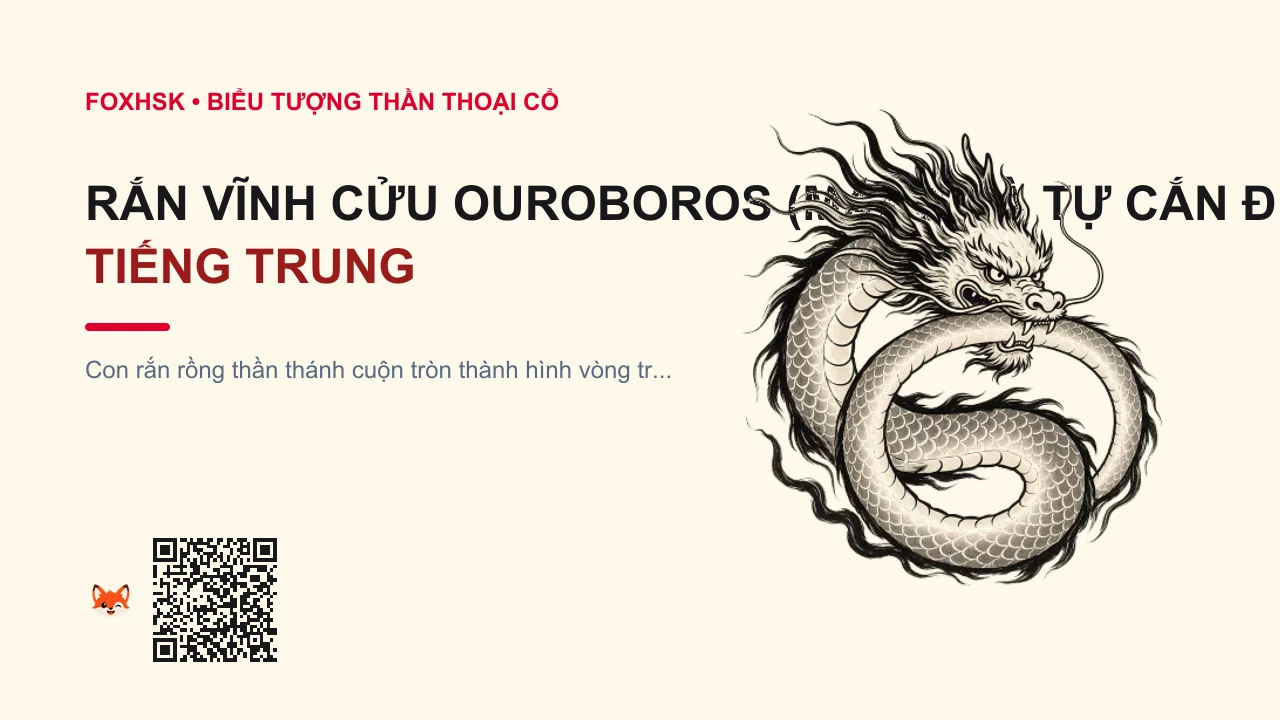 Rắn Vĩnh Cửu Ouroboros (Mãng Xà Tự Cắn Đuôi Mình) Tiếng Trung Là Gì? (衔尾蛇 - xiánwěishé) • Nguồn Gốc Ai Cập cổ đại & Giả kim, Dấu Ấn Pop Culture & Phương Pháp Hóa Giải - FoxHSK