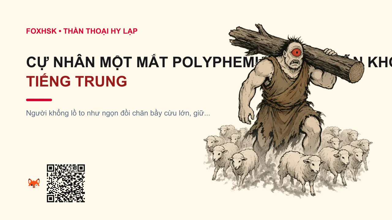 Cự Nhân Một Mắt Polyphemus (Độc Nhãn Khổng Lồ Con Thần Biển) Tiếng Trung Là Gì? (独眼巨人波吕斐摩斯 - bōlǚfěimósī) • Nguồn Gốc Sử Thi Odyssey Homer,, Dấu Ấn Pop Culture & Phương Pháp Hóa Giải - FoxHSK