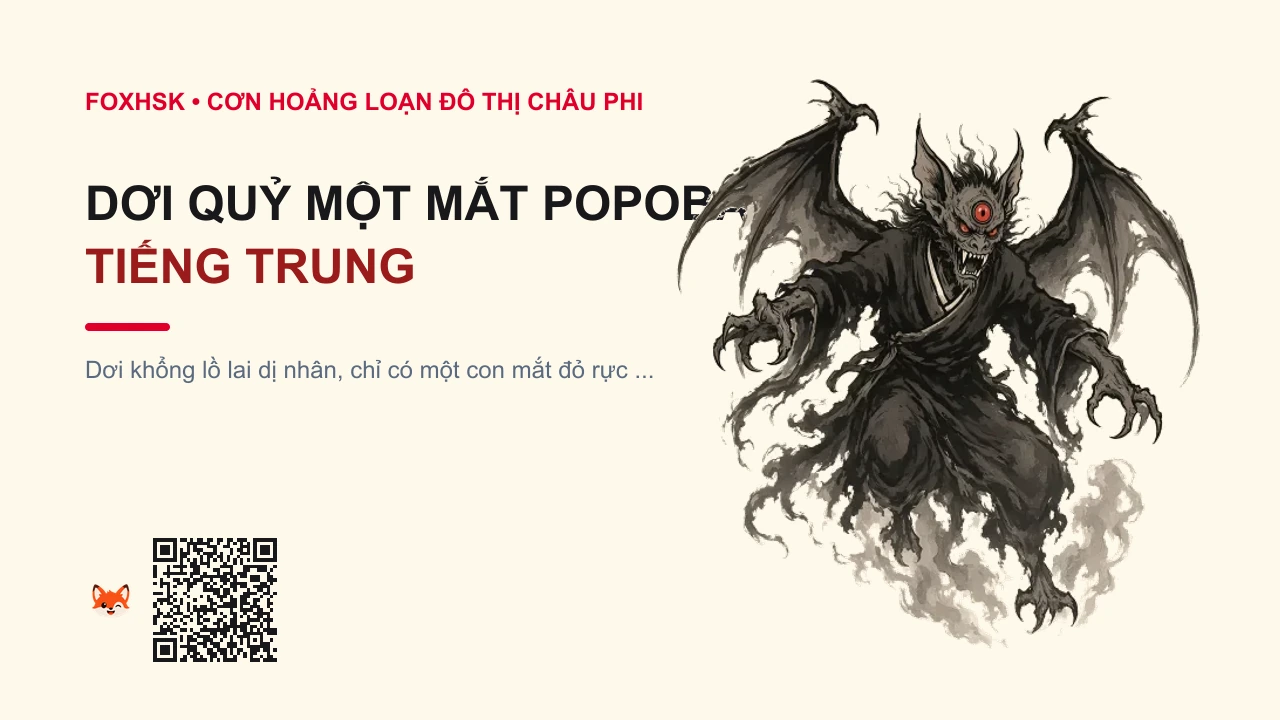 Dơi Quỷ Một Mắt Popobawa Tiếng Trung Là Gì? (波波巴瓦独眼蝙蝠魔 - bōbōbāwǎ dúyǎn biānfúmó) • Nguồn Gốc Quần đảo Zanzibar và bờ, Dấu Ấn Pop Culture & Phương Pháp Hóa Giải - FoxHSK