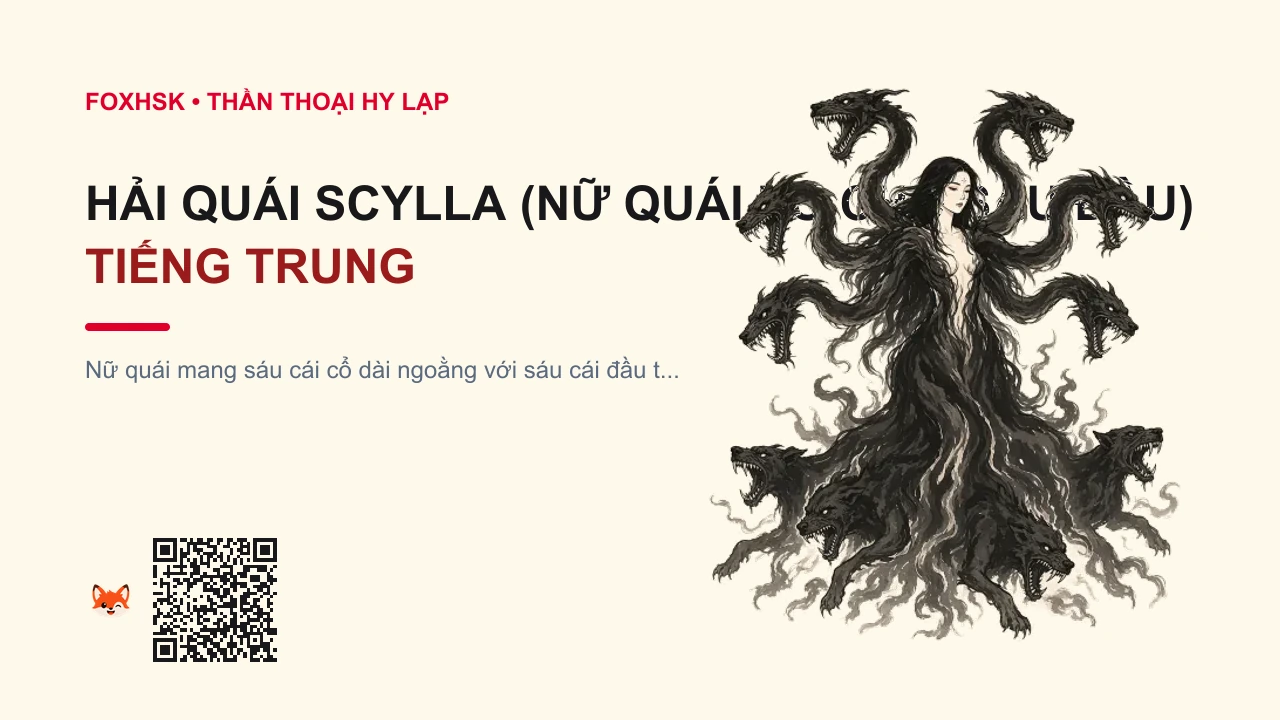 Hải Quái Scylla (Nữ Quái Eo Chó Sáu Đầu) Tiếng Trung Là Gì? (斯库拉 - sīkùlā) • Nguồn Gốc Sử Thi Odyssey Homer, Eo, Dấu Ấn Pop Culture & Phương Pháp Hóa Giải - FoxHSK