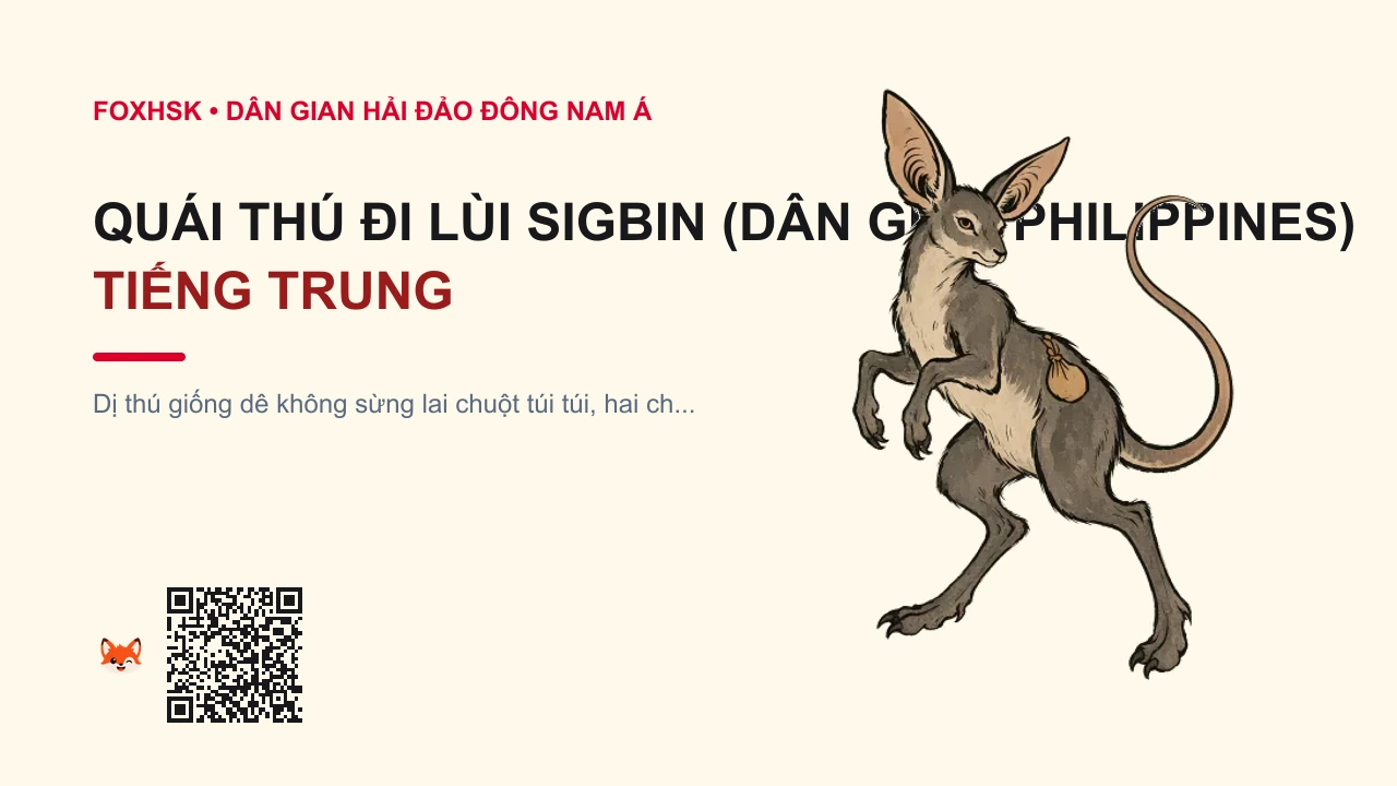 Quái Thú Đi Lùi Sigbin (Dân Gian Philippines) Tiếng Trung Là Gì? (西格宾吸血怪 - xīgébīn xīxuèguài) • Nguồn Gốc Văn hóa dân gian các hòn, Dấu Ấn Pop Culture & Phương Pháp Hóa Giải - FoxHSK