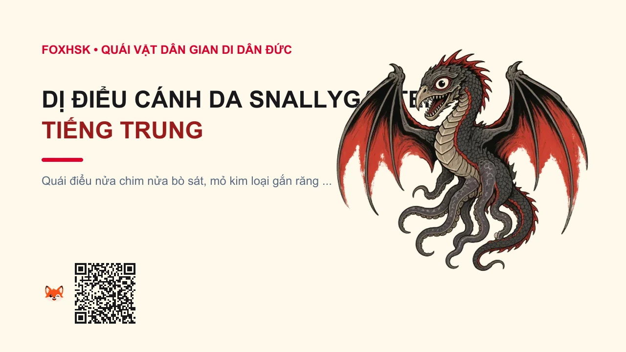 Dị Điểu Cánh Da Snallygaster Tiếng Trung Là Gì? (斯纳利加斯特飞龙 - sīnàlìjiāsītè fēilóng) • Nguồn Gốc Dãy núi Blue Ridge và, Dấu Ấn Pop Culture & Phương Pháp Hóa Giải - FoxHSK