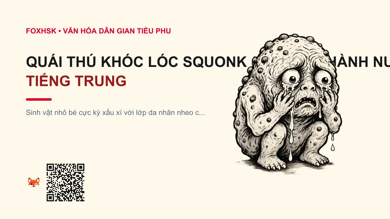 Quái Thú Khóc Lóc Squonk (Tự Hóa Thành Nước Mắt) Tiếng Trung Là Gì? (哭泣兽斯匡克 - kūqìshòu sīkuāngkè) • Nguồn Gốc Rừng thông Hemlock, bang, Dấu Ấn Pop Culture & Phương Pháp Hóa Giải - FoxHSK