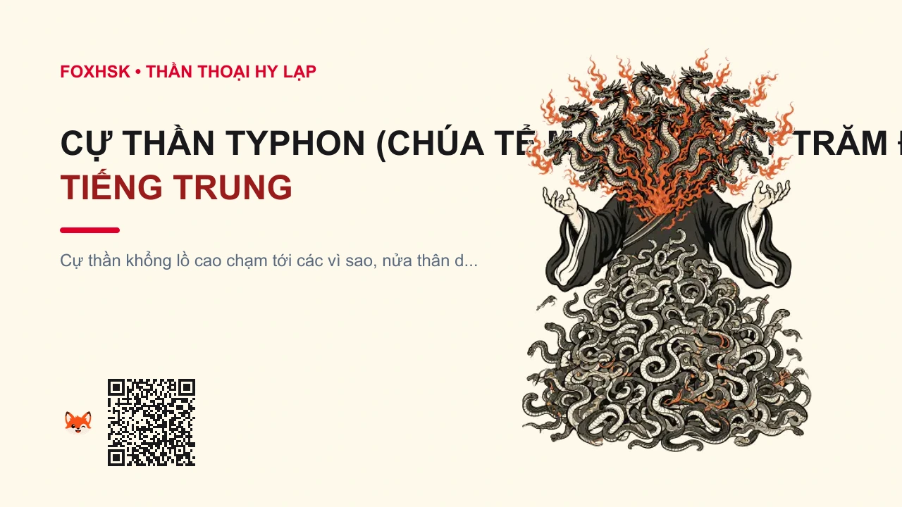 Cự Thần Typhon (Chúa Tể Mọi Quái Vật Trăm Đầu Rồng) Tiếng Trung Là Gì? (堤丰 - dīfēng) • Nguồn Gốc Thần Phả Hesiod & Thư, Dấu Ấn Pop Culture & Phương Pháp Hóa Giải - FoxHSK