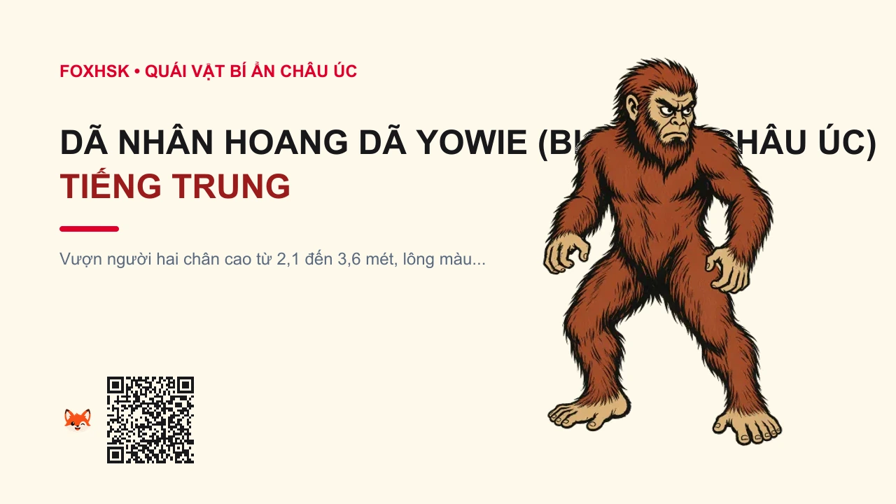 Dã Nhân Hoang Dã Yowie (Bigfoot Châu Úc) Tiếng Trung Là Gì? (幽威野人 - yōuwēi yěrén) • Nguồn Gốc Dãy núi Great Dividing, Dấu Ấn Pop Culture & Phương Pháp Hóa Giải - FoxHSK