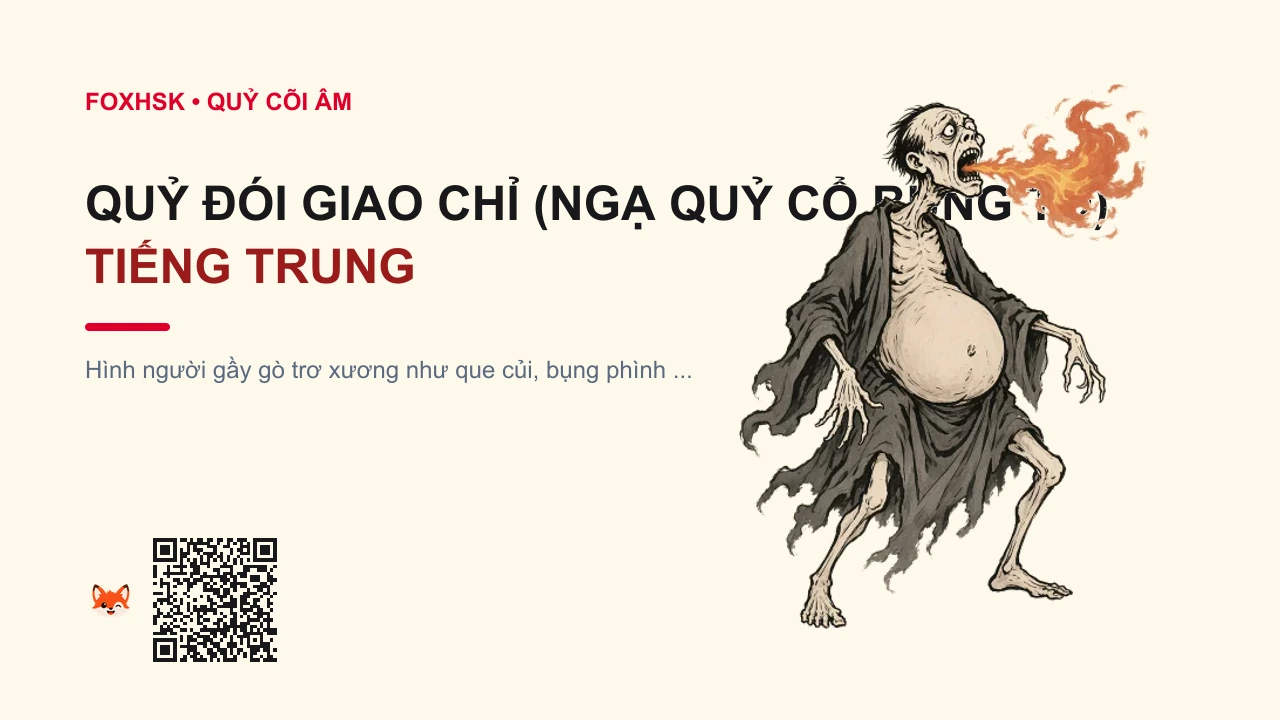Quỷ Đói Giao Chỉ (Ngạ Quỷ Cổ Bụng To) Tiếng Trung Là Gì? (交趾饿鬼 - jiāozhǐ èguǐ) • Nguồn Gốc Lĩnh Nam Chích Quái &, Dấu Ấn Pop Culture & Phương Pháp Hóa Giải - FoxHSK