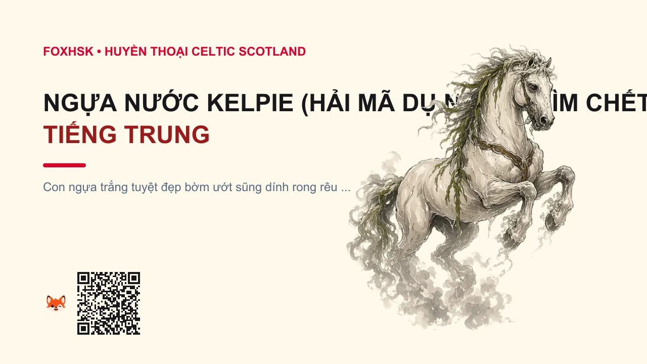 Ngựa Nước Kelpie (Hải Mã Dụ Người Dìm Chết Dưới Hồ) Tiếng Trung Là Gì? (凯尔派水马 - kǎi'ěrpài shuǐmǎ) • Nguồn Gốc Các hồ nước sâu và đầm, Dấu Ấn Pop Culture & Phương Pháp Hóa Giải - FoxHSK