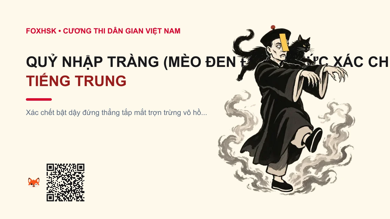 Quỷ Nhập Tràng (Mèo Đen Đánh Thức Xác Chết) Tiếng Trung Là Gì? (猫跃诈尸 - māo yuè zhàshī) • Nguồn Gốc Phong tục tang ma cổ, Dấu Ấn Pop Culture & Phương Pháp Hóa Giải - FoxHSK
