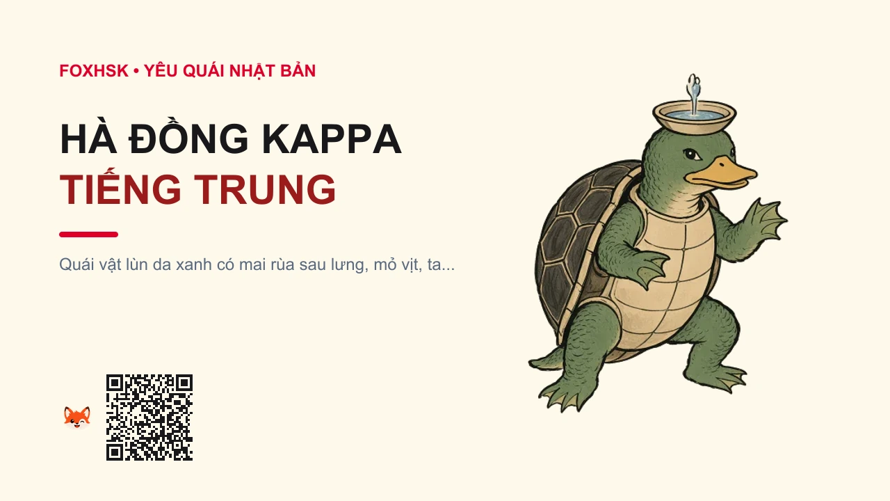 Hà Đồng Kappa Tiếng Trung Là Gì? (河童 - hétóng) • Nguồn Gốc Thần thoại dân gian sông, Dấu Ấn Pop Culture & Phương Pháp Hóa Giải - FoxHSK