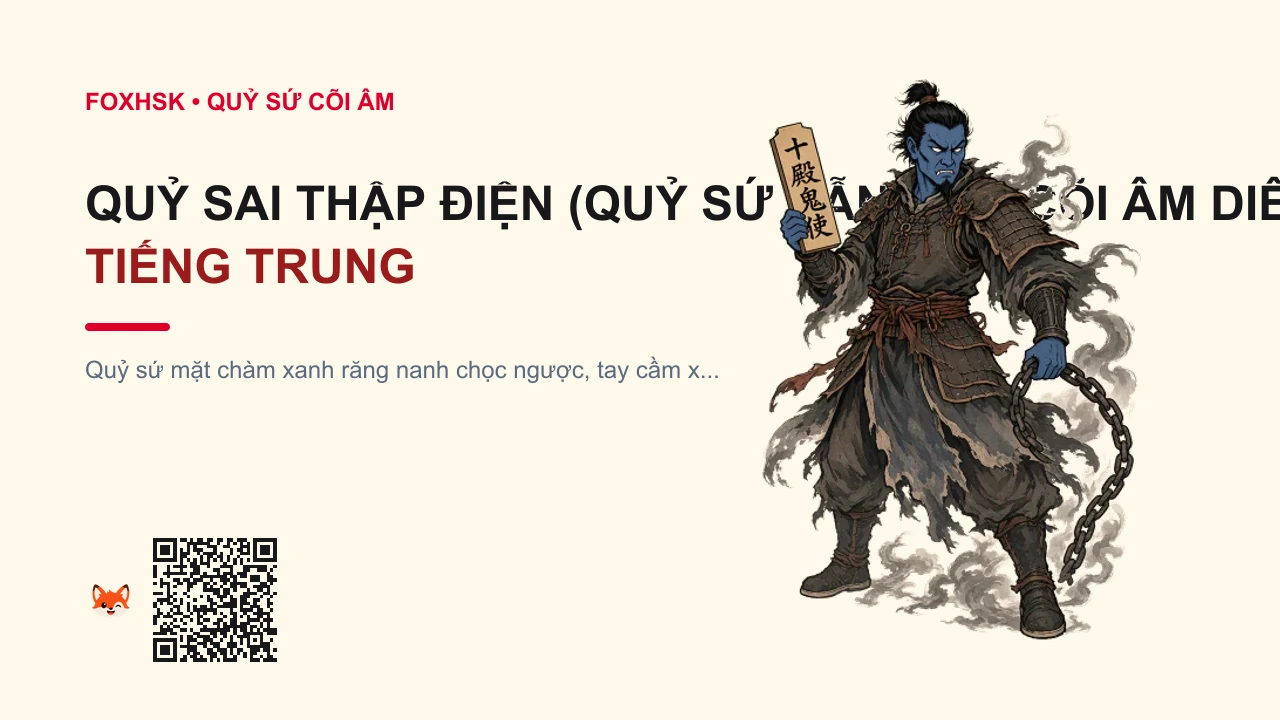 Quỷ Sai Thập Điện (Quỷ Sứ Dẫn Hồn Cõi Âm Diêm Vương) Tiếng Trung Là Gì? (十殿鬼使 - shídiàn guǐshǐ) • Nguồn Gốc Tín ngưỡng Thập Điện, Dấu Ấn Pop Culture & Phương Pháp Hóa Giải - FoxHSK