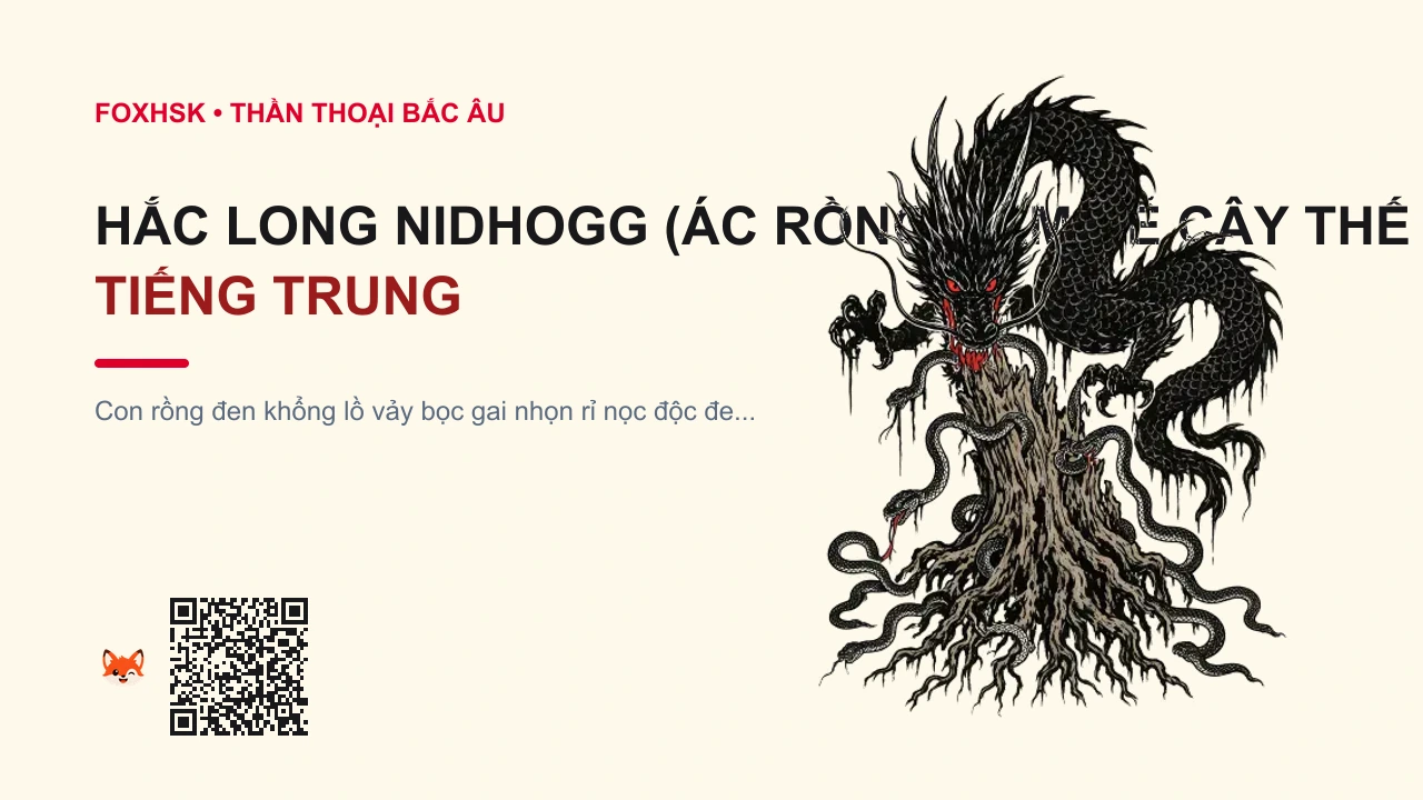 Hắc Long Nidhogg (Ác Rồng Gặm Rễ Cây Thế Giới Yggdrasil) Tiếng Trung Là Gì? (绝望黑龙尼德霍格 - nídéhuògé) • Nguồn Gốc Đáy vực Niflheim, Rễ Cây, Dấu Ấn Pop Culture & Phương Pháp Hóa Giải - FoxHSK