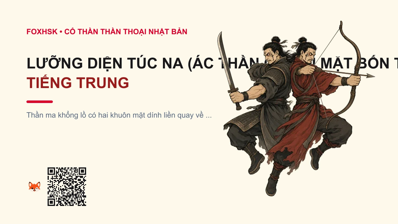 Lưỡng Diện Túc Na (Ác Thần Cổ Hai Mặt Bốn Tay) Tiếng Trung Là Gì? (两面宿傩 - liǎngmiàn sùnuó) • Nguồn Gốc Nihon Shoki (Nhật Bản, Dấu Ấn Pop Culture & Phương Pháp Hóa Giải - FoxHSK