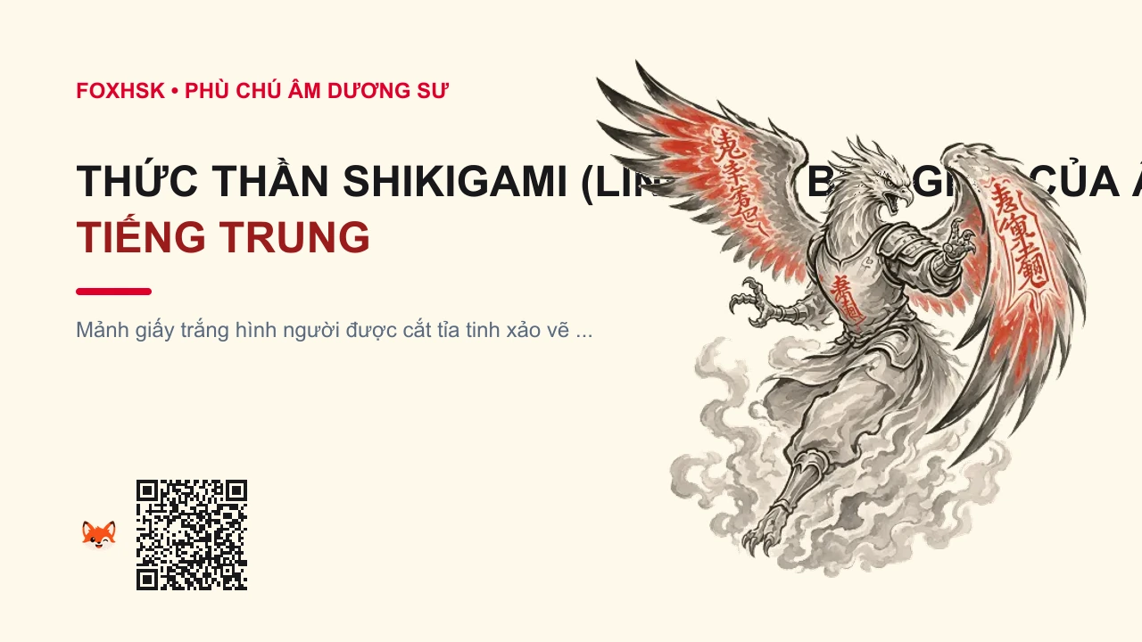 Thức Thần Shikigami (Linh Thú Bùa Giấy Của Âm Dương Sư) Tiếng Trung Là Gì? (式神 - shìshén) • Nguồn Gốc Thuật Âm Dương Đạo, Dấu Ấn Pop Culture & Phương Pháp Hóa Giải - FoxHSK