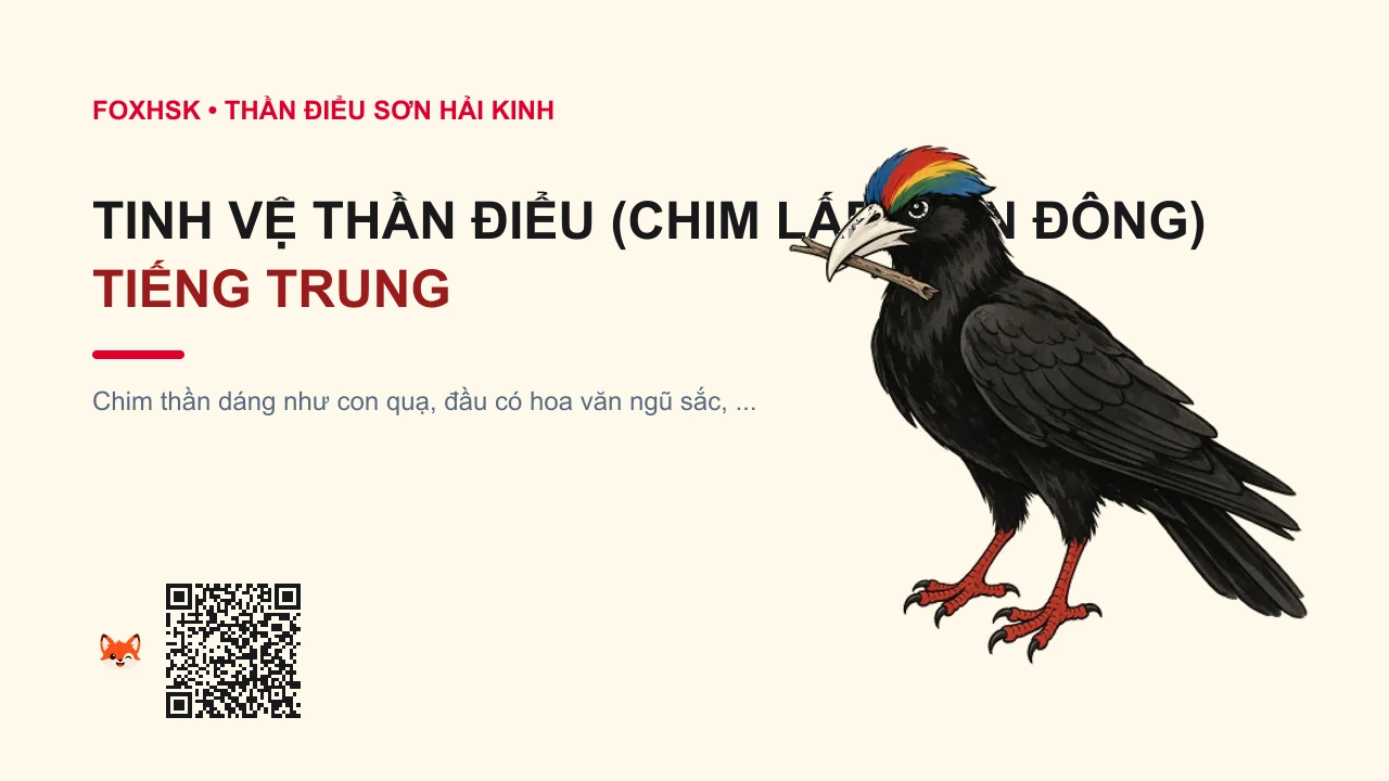 Tinh Vệ Thần Điểu (Chim Lấp Biển Đông) Tiếng Trung Là Gì? (精卫 - jīngwèi) • Nguồn Gốc Sơn Hải Kinh - Bắc Sơn, Dấu Ấn Pop Culture & Phương Pháp Hóa Giải - FoxHSK