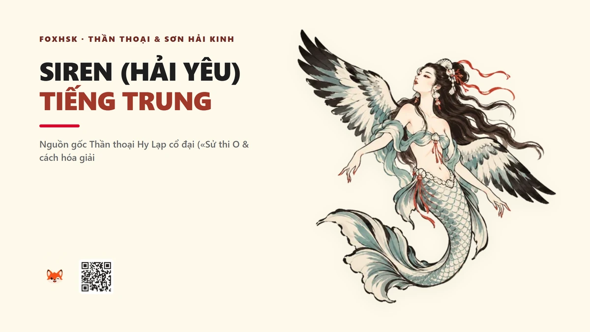 Siren (Hải Yêu) Tiếng Trung Là Gì? (塞壬 - sàirén) • Nguồn Gốc Thần thoại Hy Lạp cổ đại, Dấu Ấn Pop Culture & Phương Pháp Hóa Giải - FoxHSK