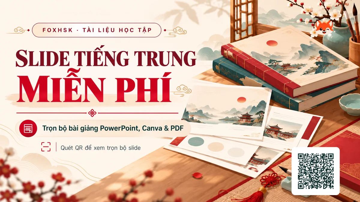 Tải Miễn Phí PDF Slides Dạy Học Tiếng Trung: Kho Giáo Trình PowerPoint & Canva Đẹp Nhất - FoxHSK