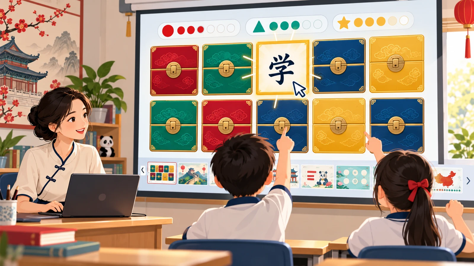 Kho Slide Trò Chơi PowerPoint Tương Tác Lớp Học Tiếng Trung: Hơn 60+ Game Trigger Đốt Cháy Lớp Học | FoxHSK