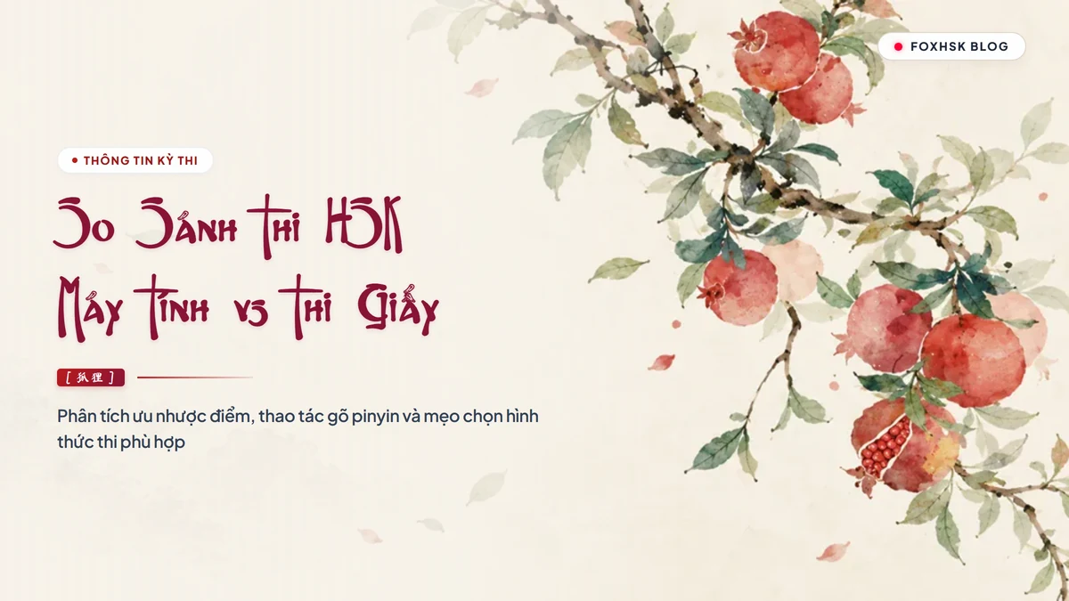 So Sánh Thi HSK Trên Máy Tính (机考) vs Thi Trên Giấy (笔试): Nên Chọn Hình Thức Nào? | FoxHSK | FoxHSK