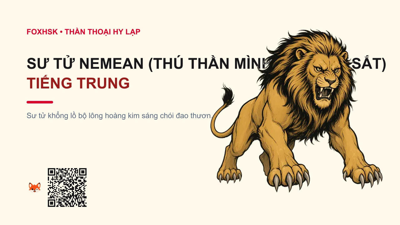 Sư Tử Nemean (Thú Thần Mình Đồng Da Sắt) Tiếng Trung Là Gì? (涅墨亚狮子 - nièmòyà shīzi) • Nguồn Gốc Mười Hai Chiến Công Của, Dấu Ấn Pop Culture & Phương Pháp Hóa Giải - FoxHSK