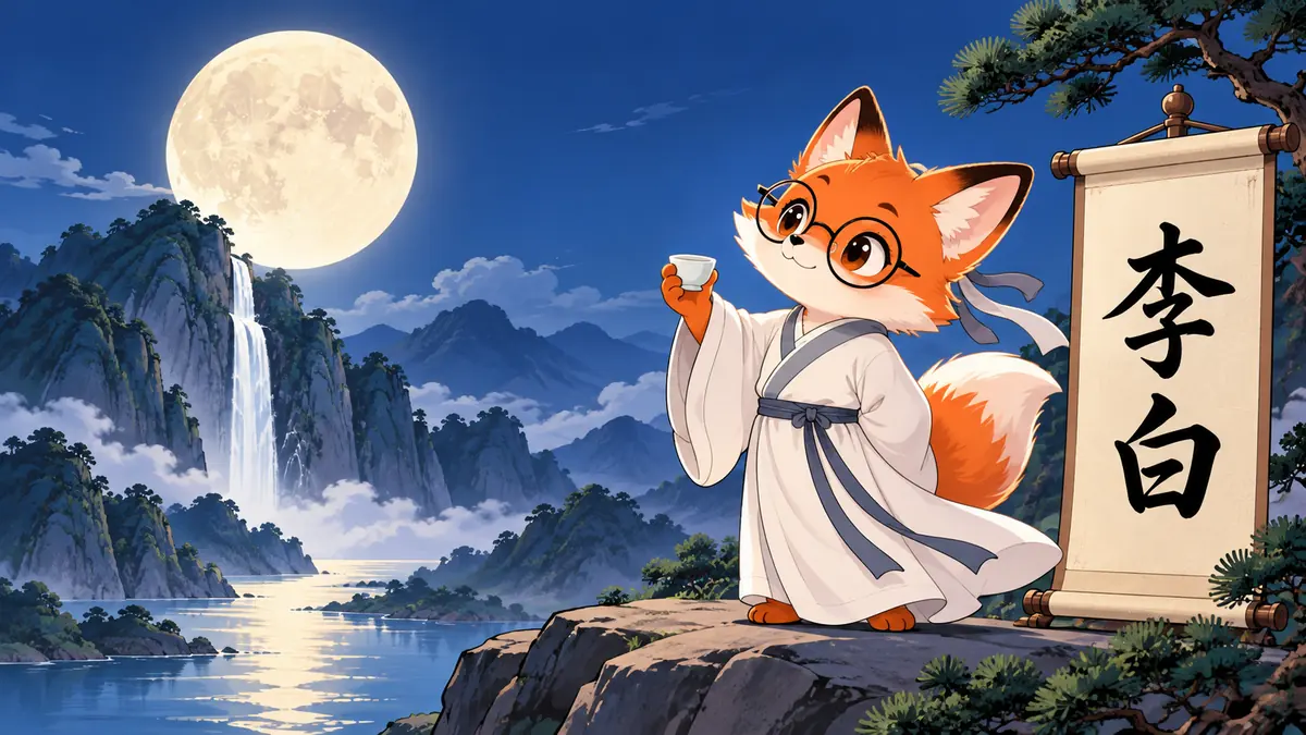 Tuyển Tập Thơ Đường Lý Bạch (李太白全集) – Tĩnh Dạ Tư, Tương Tiến Tửu & Vọng Lư Sơn Bộc Bố Đối Chiếu Pinyin, HÁN VIỆT & Quốc Ngữ - FoxHSK