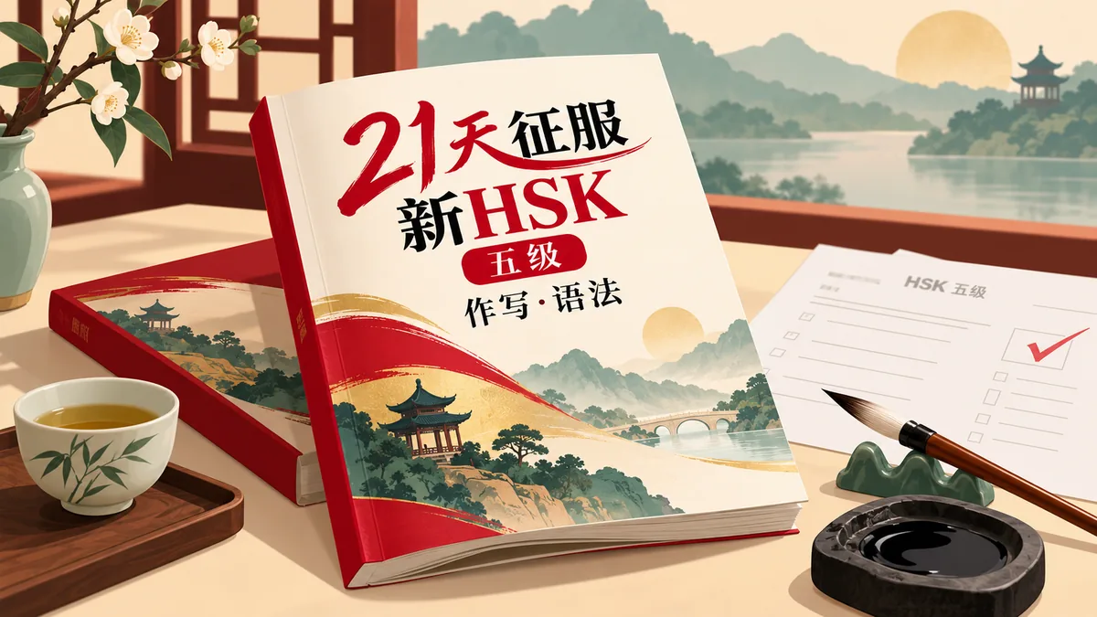 Tải sách luyện thi HSK5 21天征服新HSK 五级作写. 语法 (天征服新) - Bản Số Hóa & Tải PDF Miễn Phí - FoxHSK