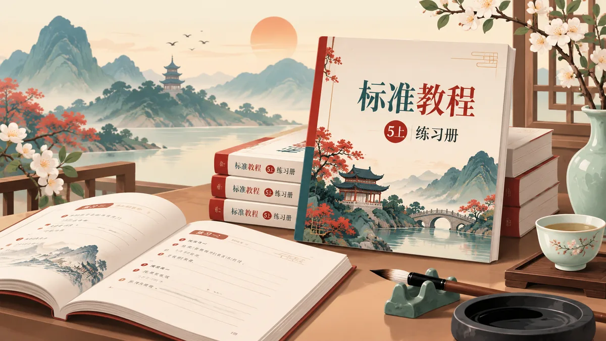 Tải sách bài tập HSK 标准教程(5上练习册)quyển thượng (Kèm Audio · 标准教程练习册) - Bản Số Hóa & Tải PDF Miễn Phí - FoxHSK