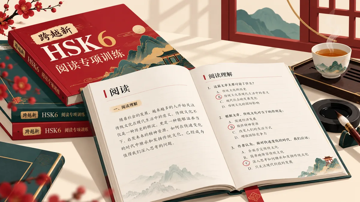 Tải sách chinh phục đọc hiểu HSK6 跨越新HSK(六级)阅读专项训练 (跨越新) - Bản Số Hóa & Tải PDF Miễn Phí - FoxHSK