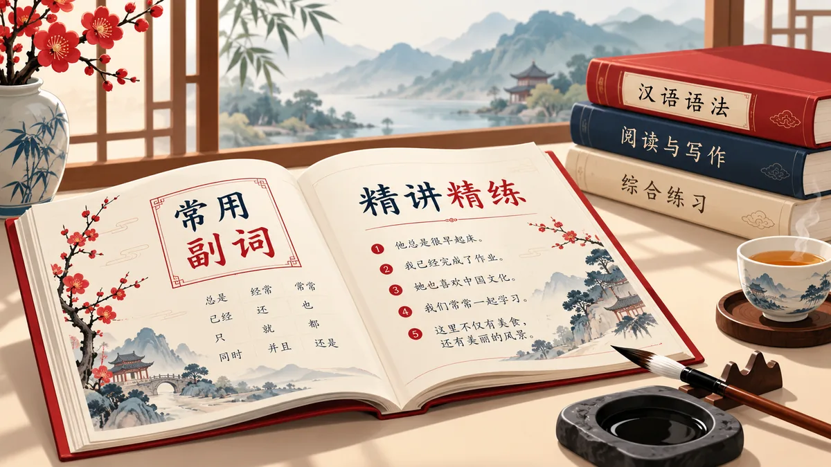 Tải sách giải thích ngữ pháp phó từ HSK常用副词精讲精练(初,中级) (常用副词精讲精练(初) - Bản Số Hóa & Tải PDF Miễn Phí - FoxHSK