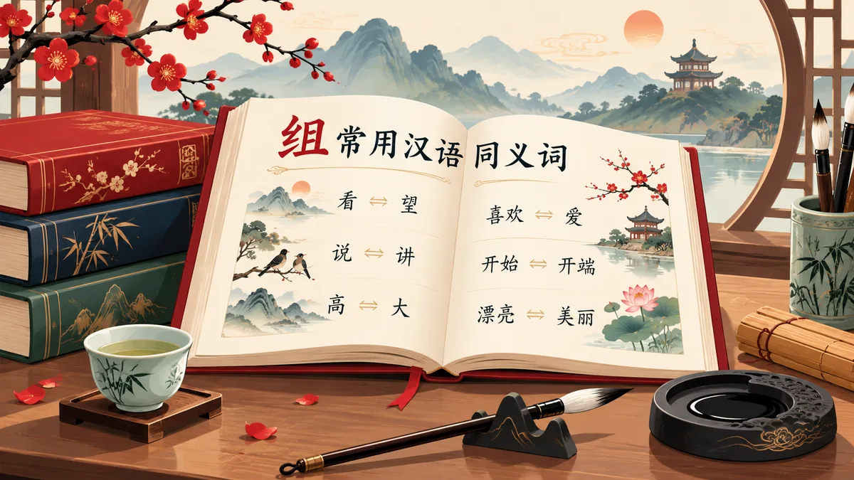 Tải Sách TẢI SÁCH SO SÁNH 125 NHÓM TỪ ĐỒNG NGHĨA, GẦN NGHĨA THƯỜNG GẶP TRONG TIẾNG HOA 125组常用汉语同义词、近义词对比 (组常用汉语同义词) - Bản Số Hóa & Tải PDF Miễn Phí - FoxHSK
