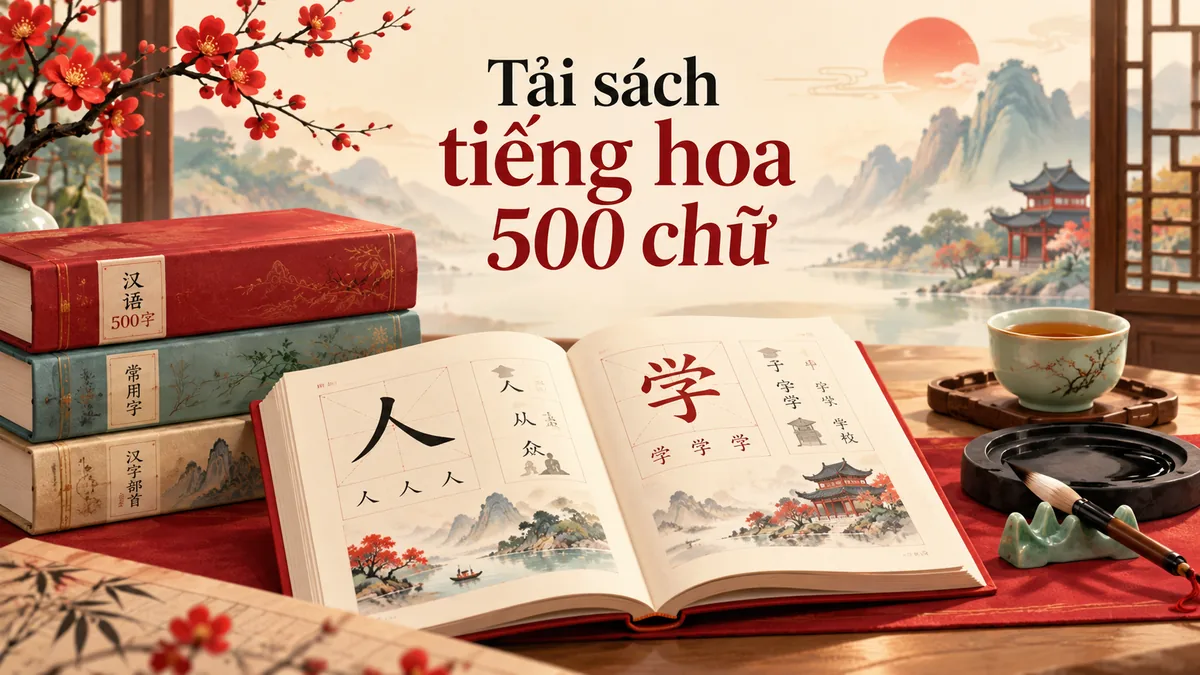 Tải sách tiếng hoa 500 chữ - Bản Số Hóa & Tải PDF Miễn Phí - FoxHSK